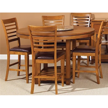Pub Table and Chair Set with Optional Lazy Susan